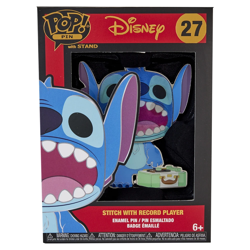 Funko Lilo and Stitch Stitch with Record Player Enamel Pin