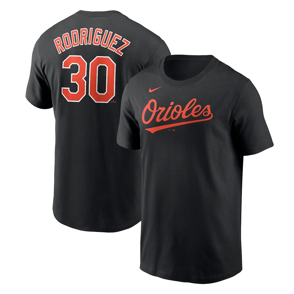 Men's Nike Grayson Rodriguez Black Baltimore Orioles Player Name & Number T-Shirt