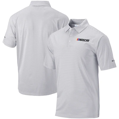 Men's Columbia Gray NASCAR Omni-Wick Club Invite Polo