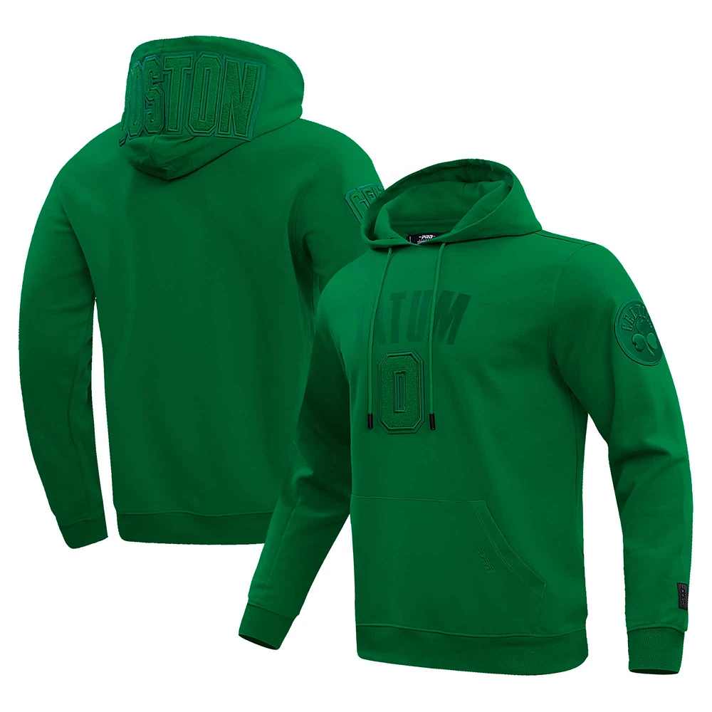 Men's Pro Standard Jayson Tatum Kelly Green Boston Celtics Triple Tonal Player Pullover Hoodie