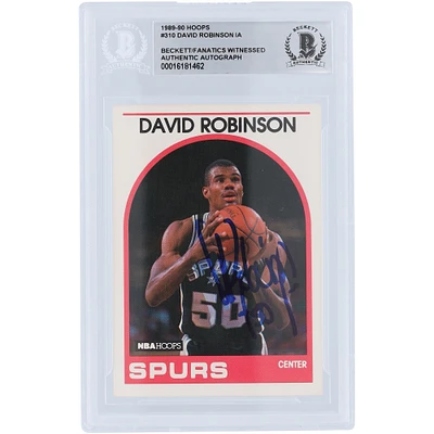 David Robinson San Antonio Spurs Autographed 1989-90 Hoops Series #310 Beckett Fanatics Witnessed Authenticated Rookie Card