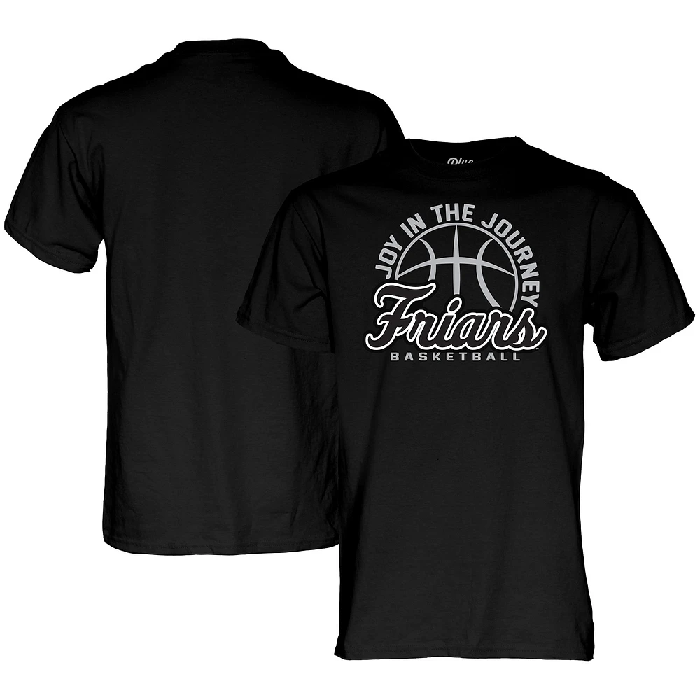 Unisex Blue 84 Black Providence Friars Women's Basketball Joy The Journey T-Shirt