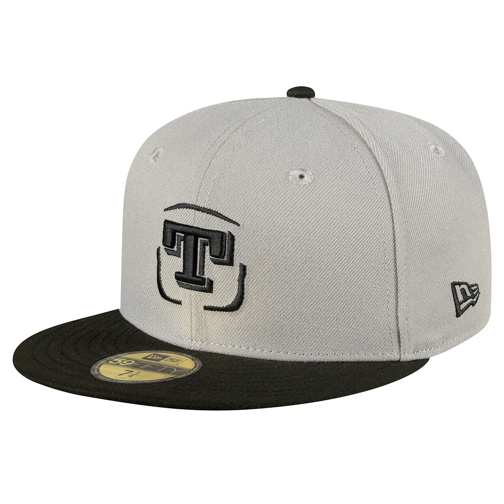 Men's New Era Gray/Black Olmecas de Tabasco Mexico League On Field 59FIFTY Fitted Hat