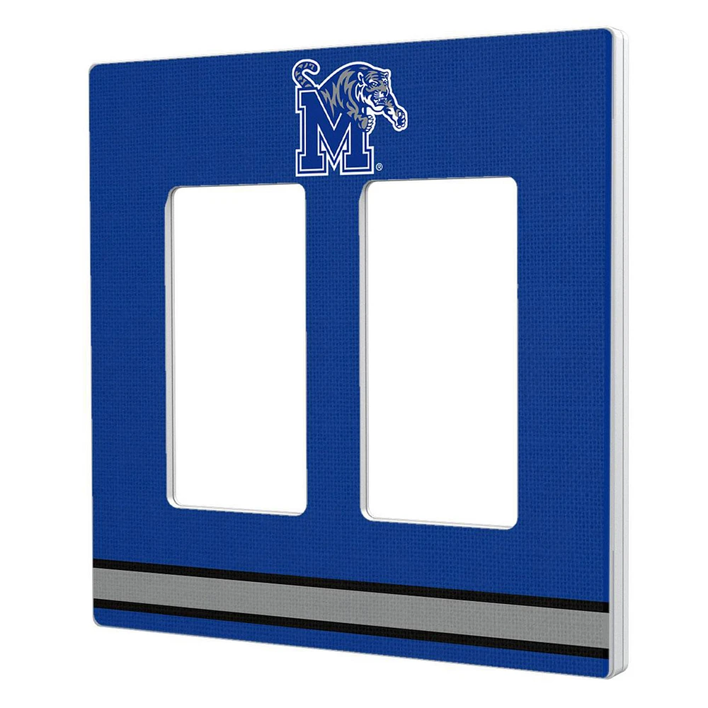 Keyscaper Memphis Tigers Stripe Design Double Rocker Lightswitch Plate