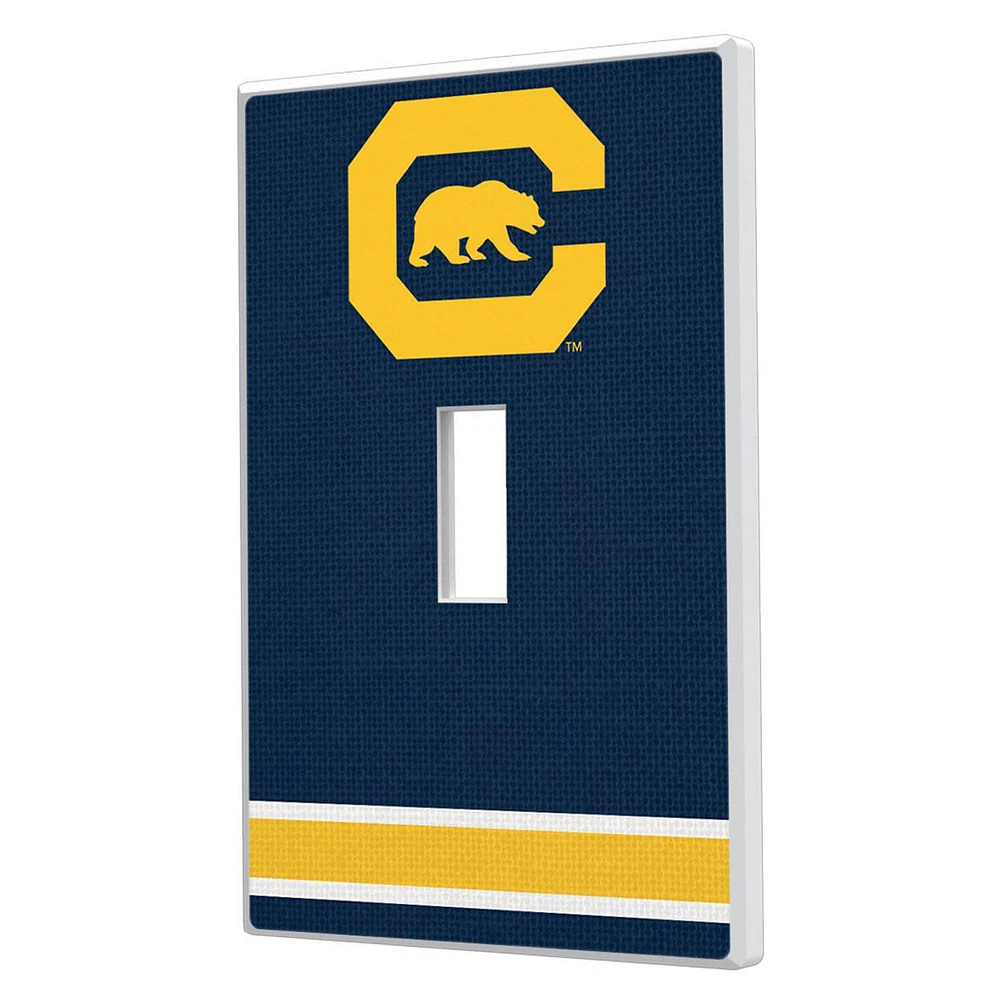 Keyscaper Cal Bears Stripe Design Single Toggle Lightswitch Plate