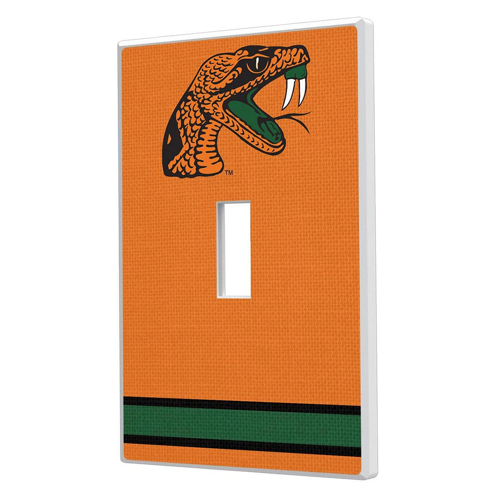 Keyscaper Florida A&M Rattlers Stripe Design Single Toggle Lightswitch Plate