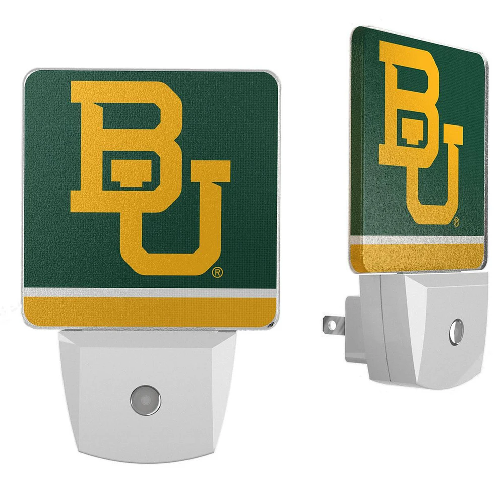Keyscaper Baylor Bears Stripe Design Nightlight 2-Pack