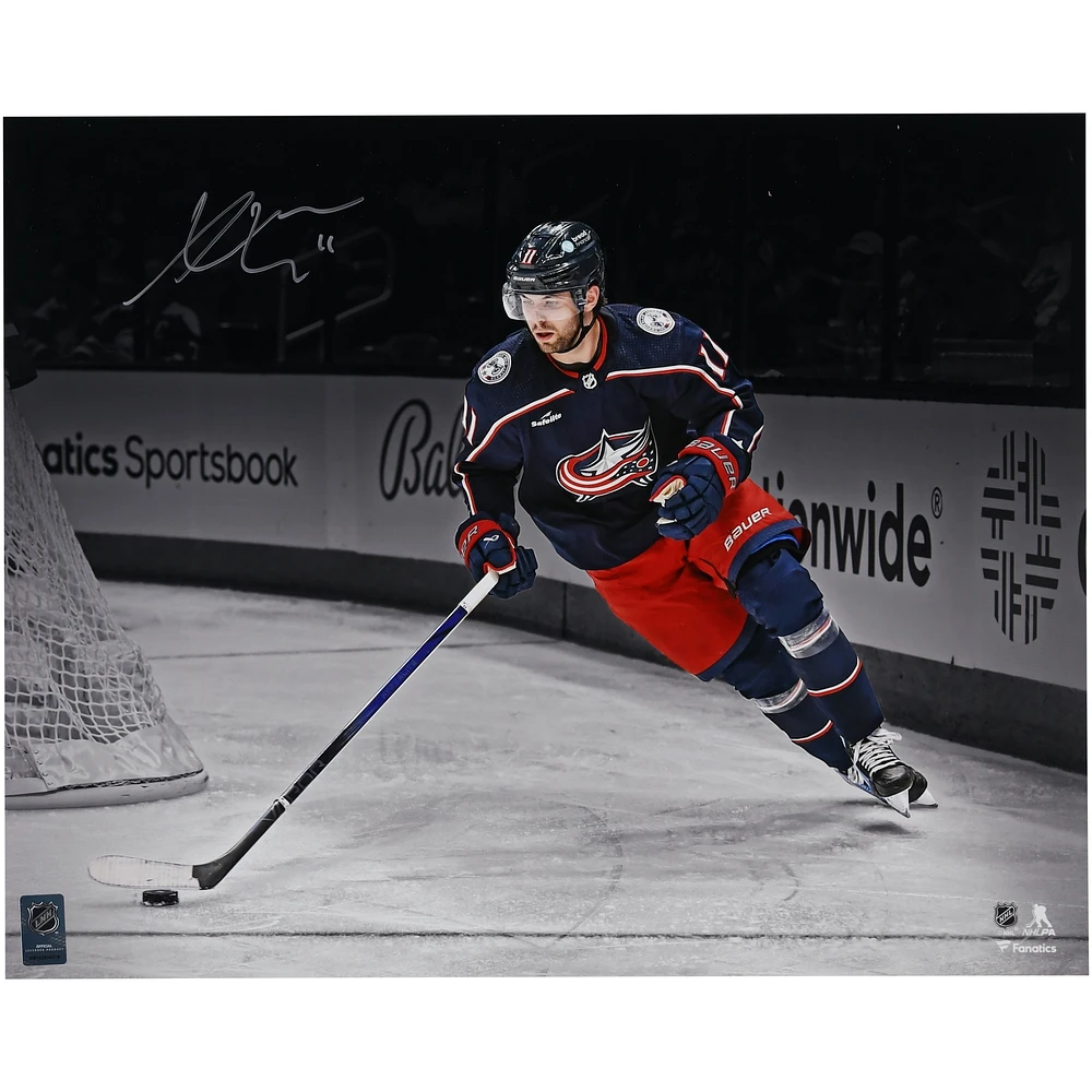 Adam Fantilli Columbus Blue Jackets Autographed 16" x 20" NHL Debut Spotlight Photograph