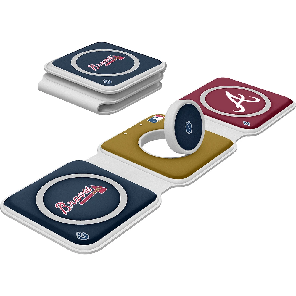 Keyscaper Atlanta Braves 3-in-1 Foldable Charger