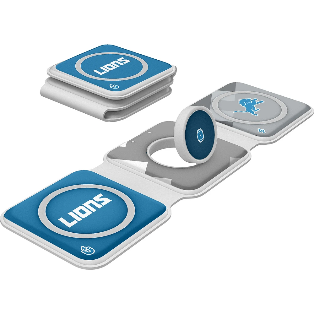 Keyscaper Detroit Lions 3-in-1 Foldable Charger