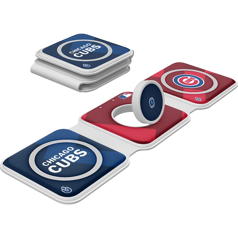 Keyscaper Chicago Cubs 3-in-1 Foldable Charger