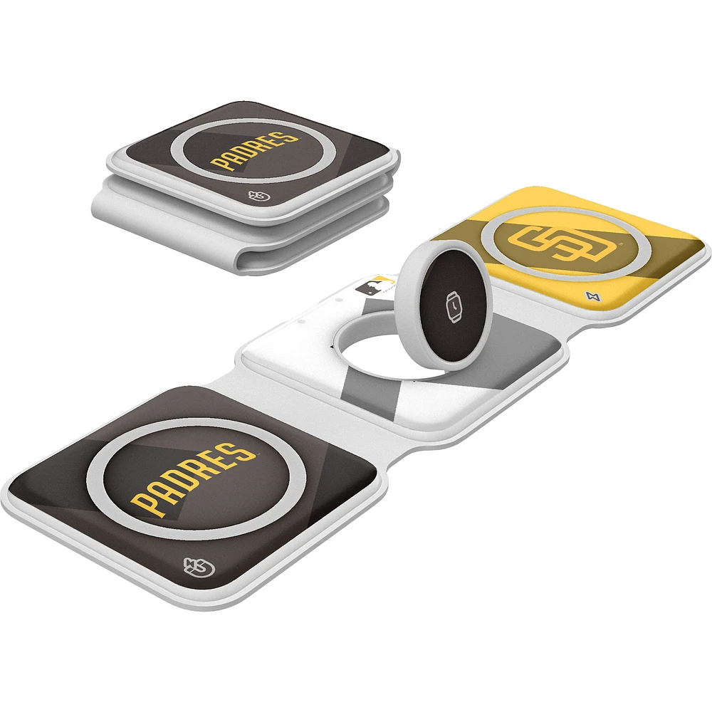 Keyscaper San Diego Padres 3-in-1 Foldable Charger