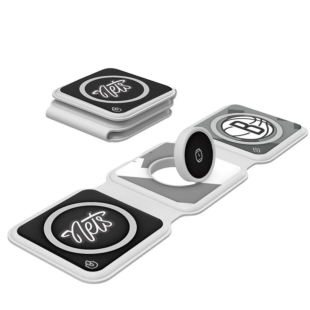 Keyscaper Brooklyn Nets 3-in-1 Foldable Charger