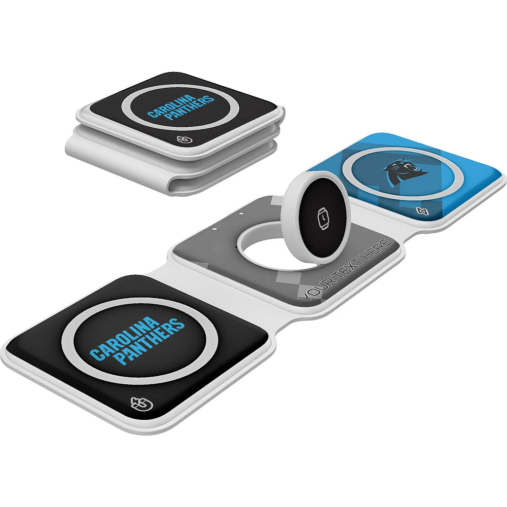 Keyscaper Carolina Panthers Personalized 3-in-1 Foldable Charger