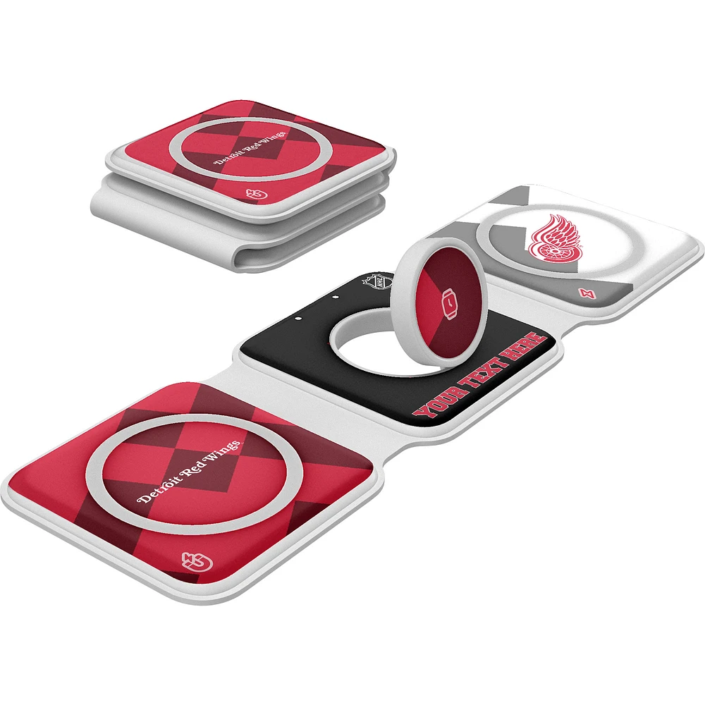 Keyscaper Detroit Red Wings Personalized 3-in-1 Foldable Charger