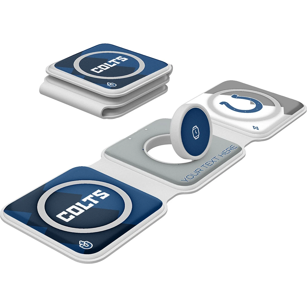 Keyscaper Indianapolis Colts Personalized 3-in-1 Foldable Charger