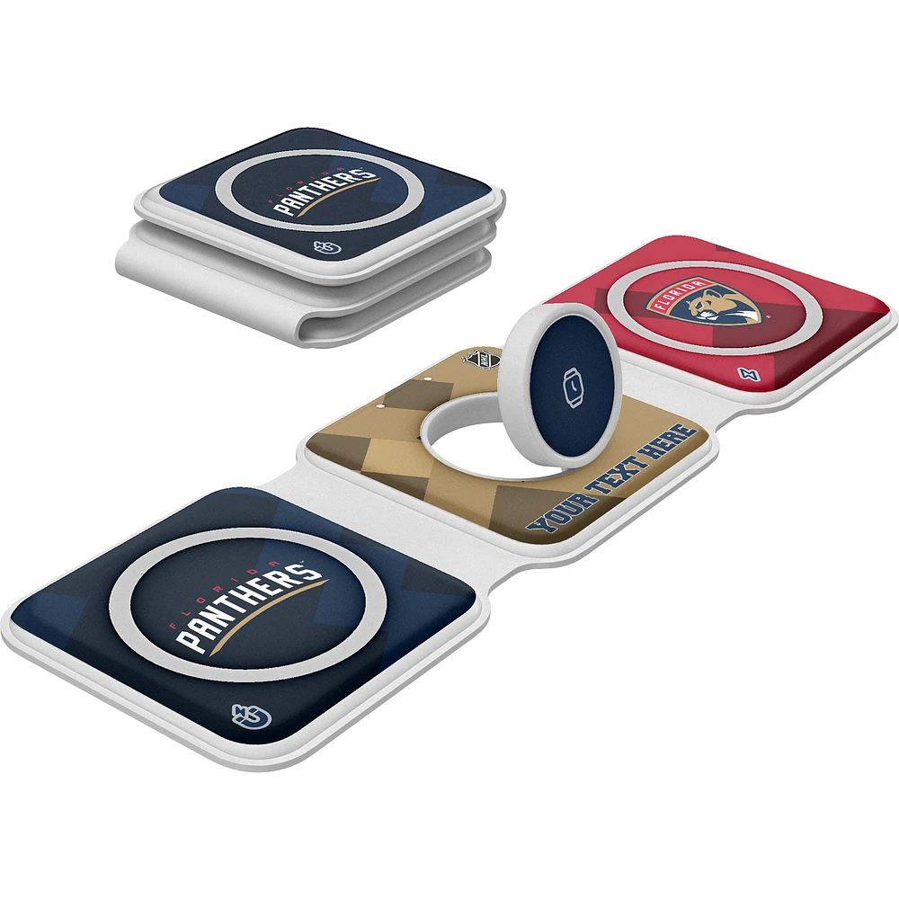 Keyscaper Florida Panthers Personalized 3-in-1 Foldable Charger