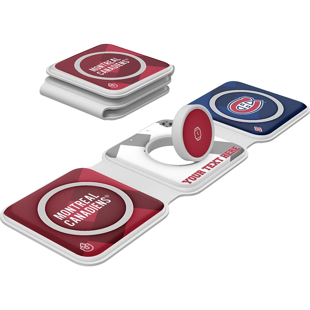 Keyscaper Montreal Canadiens Personalized 3-in-1 Foldable Charger