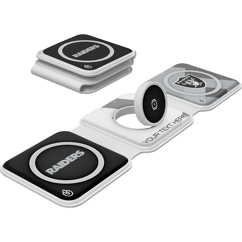 Keyscaper Las Vegas Raiders Personalized 3-in-1 Foldable Charger