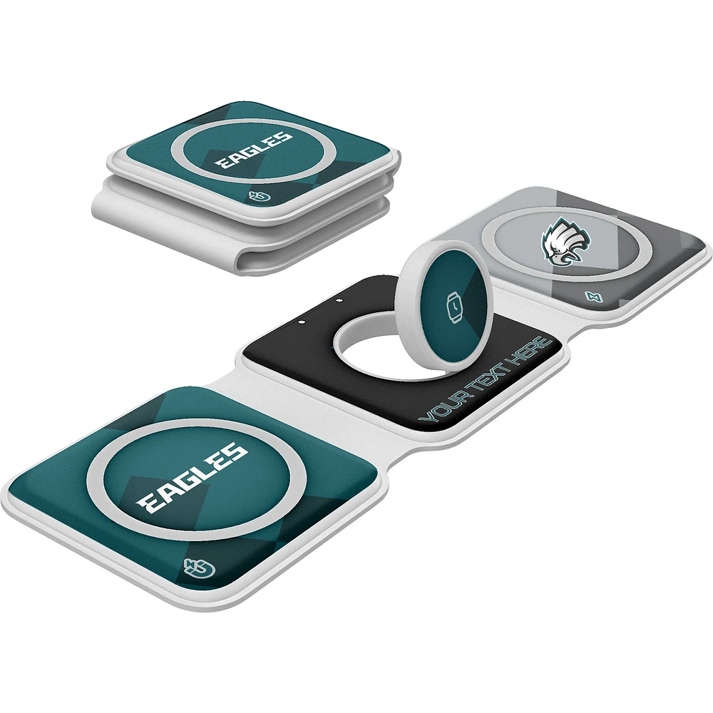 Keyscaper Philadelphia Eagles Personalized 3-in-1 Foldable Charger