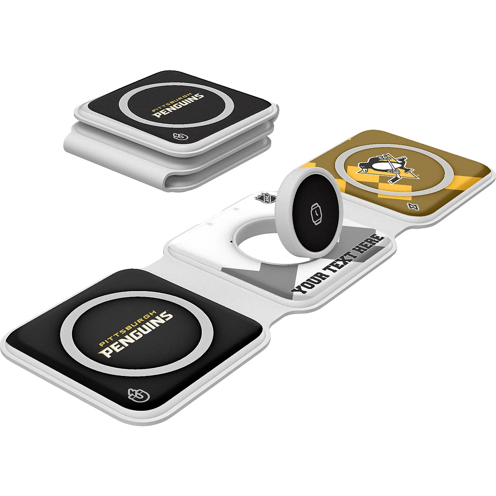 Keyscaper Pittsburgh Penguins Personalized 3-in-1 Foldable Charger