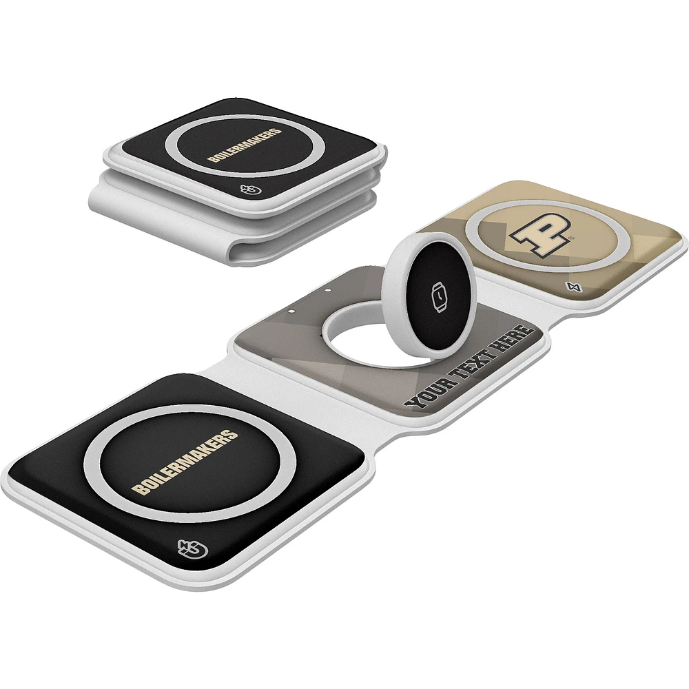 Keyscaper Purdue Boilermakers Personalized 3-in-1 Foldable Charger