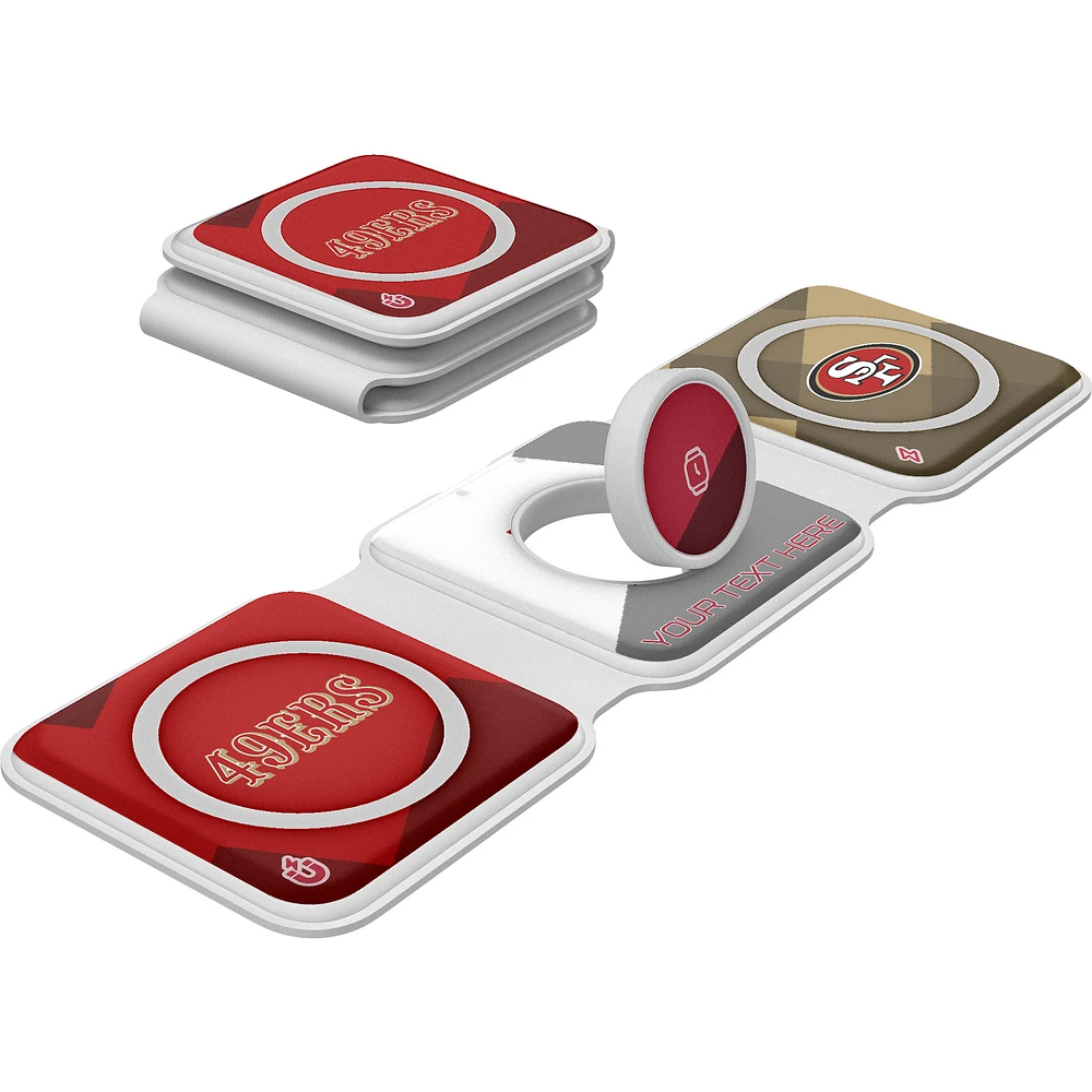 Keyscaper San Francisco 49ers Personalized 3-in-1 Foldable Charger