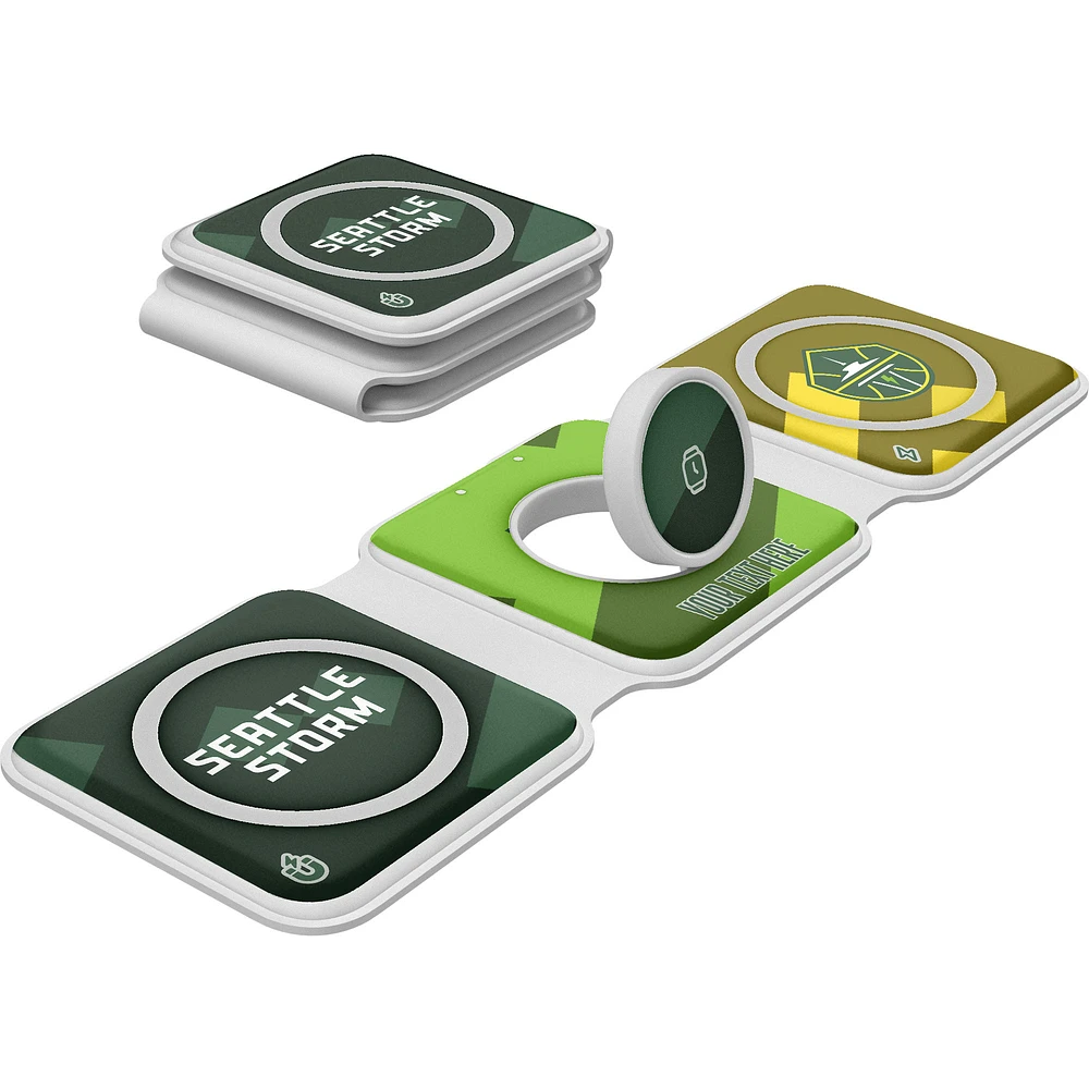 Keyscaper Seattle Storm Personalized 3-in-1 Foldable Charger