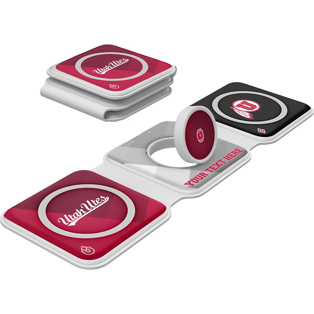 Keyscaper Utah Utes Personalized 3-in-1 Foldable Charger