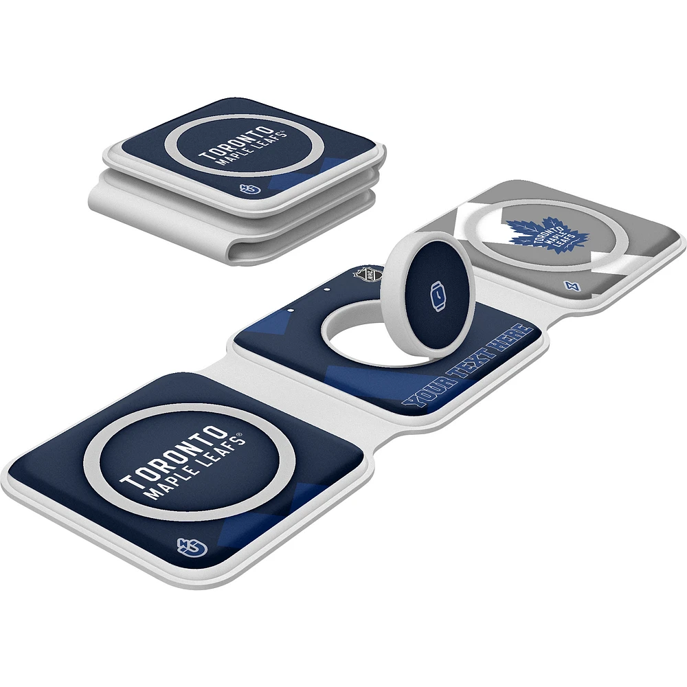 Keyscaper Toronto Maple Leafs Personalized 3-in-1 Foldable Charger