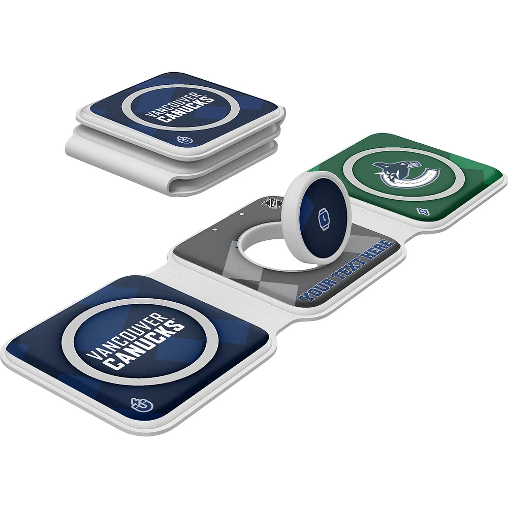 Keyscaper Vancouver Canucks Personalized 3-in-1 Foldable Charger