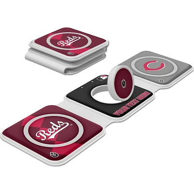 Keyscaper Cincinnati Reds Personalized 3-in-1 Foldable Charger