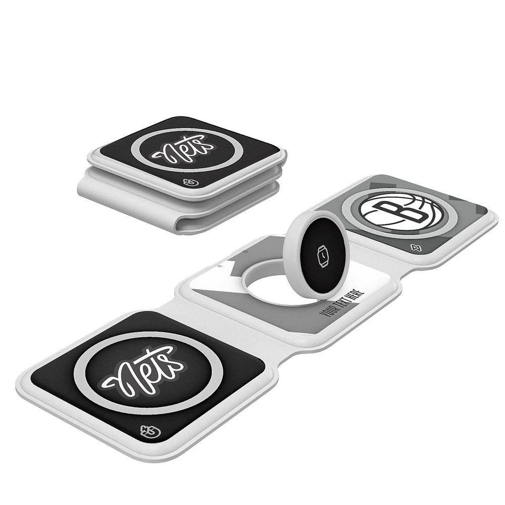 Keyscaper Brooklyn Nets Personalized 3-in-1 Foldable Charger