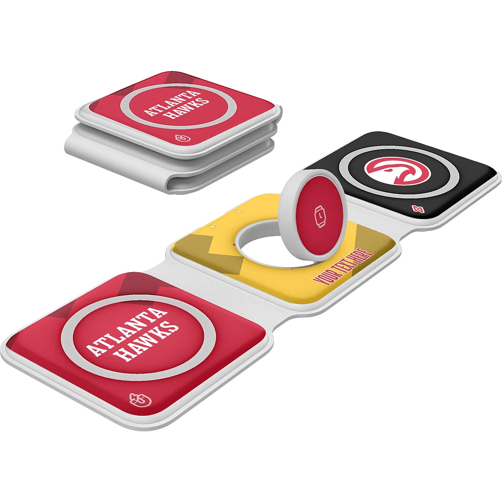 Keyscaper Atlanta Hawks Personalized 3-in-1 Foldable Charger