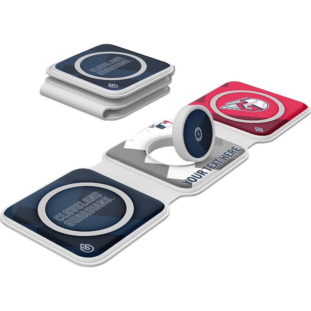 Keyscaper Cleveland Guardians Personalized 3-in-1 Foldable Charger