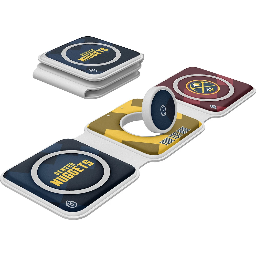 Keyscaper Denver Nuggets Personalized 3-in-1 Foldable Charger
