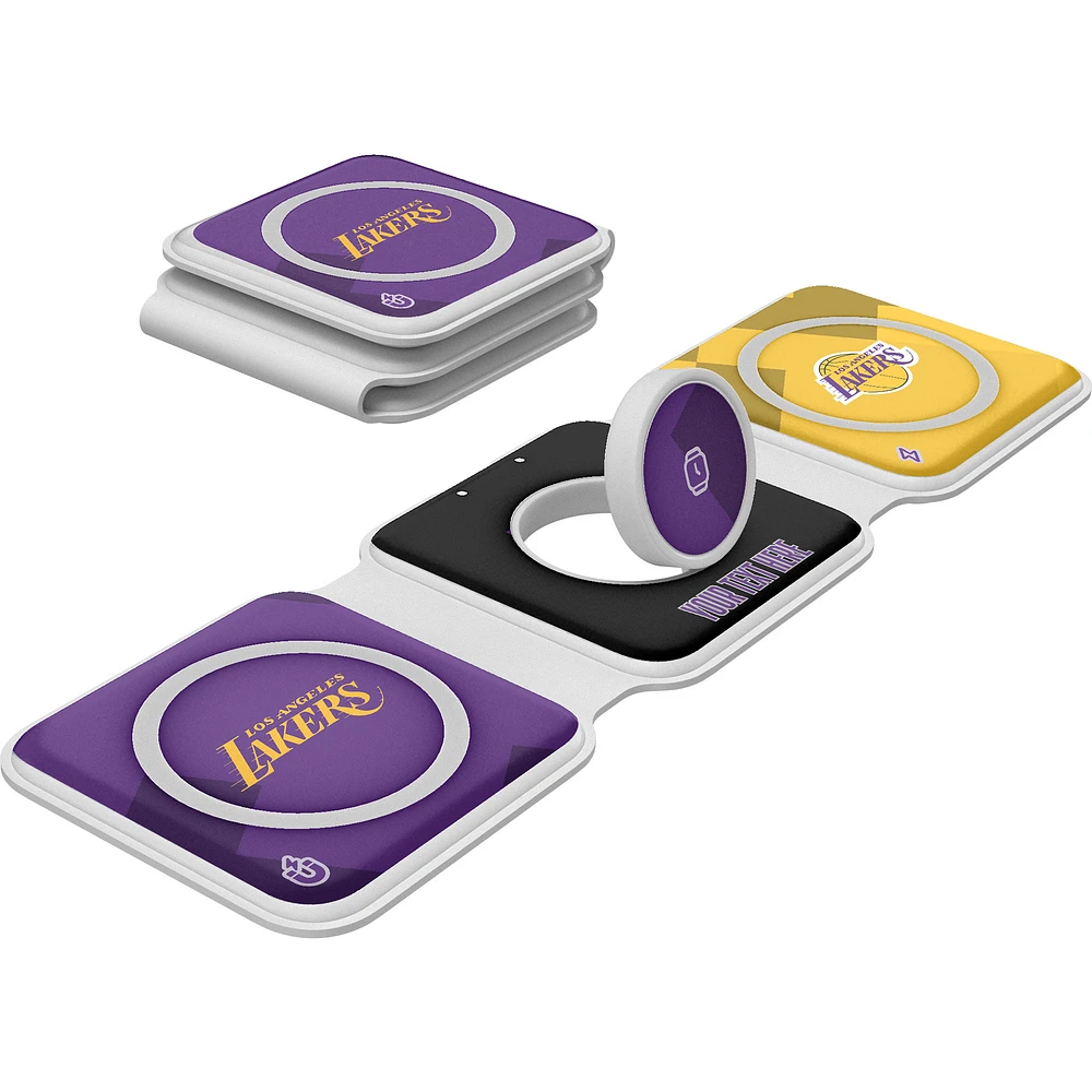 Keyscaper Los Angeles Lakers Personalized 3-in-1 Foldable Charger