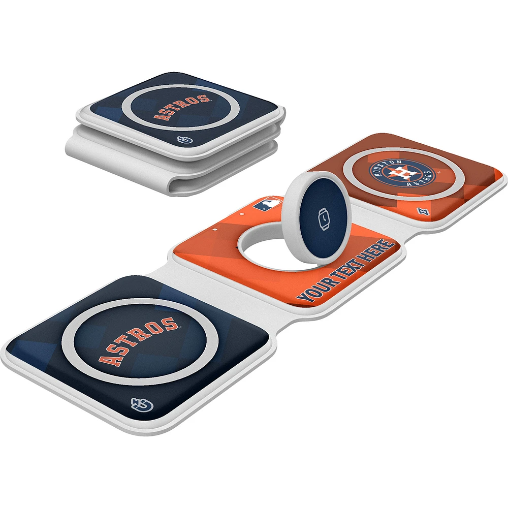 Keyscaper Houston Astros Personalized 3-in-1 Foldable Charger
