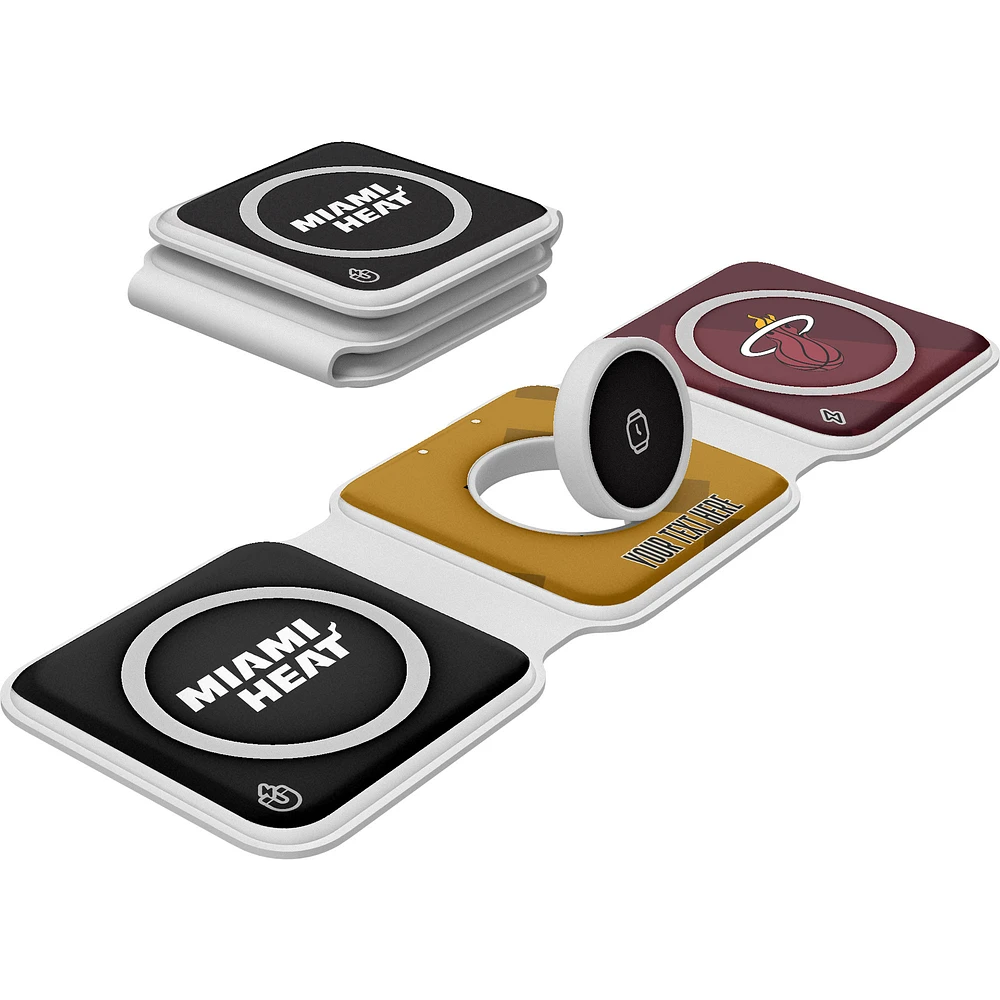 Keyscaper Miami Heat Personalized 3-in-1 Foldable Charger