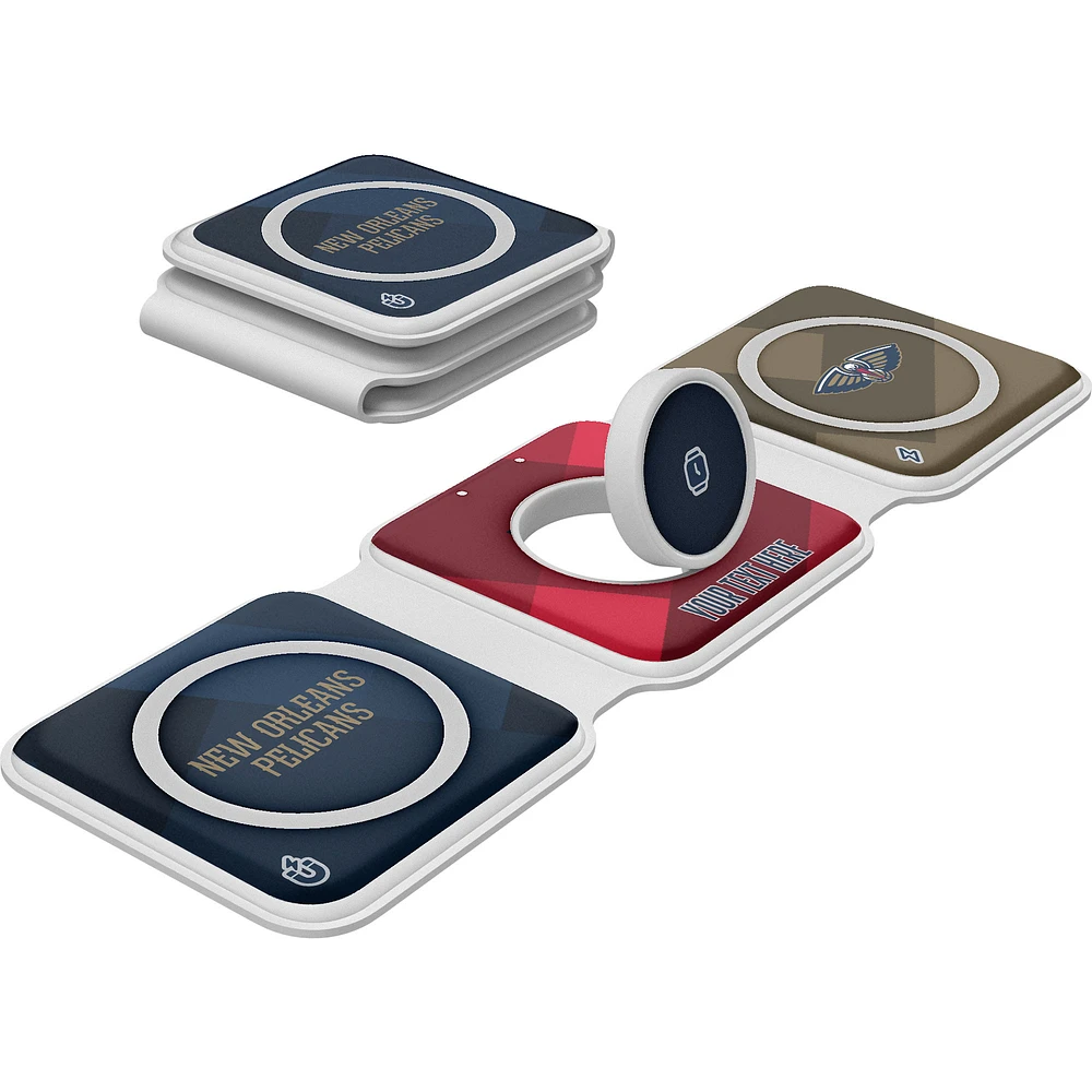 Keyscaper New Orleans Pelicans Personalized 3-in-1 Foldable Charger
