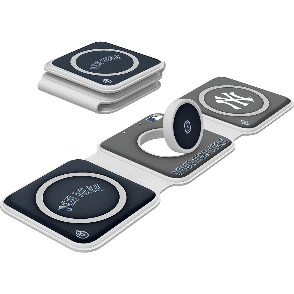 Keyscaper New York Yankees Personalized 3-in-1 Foldable Charger