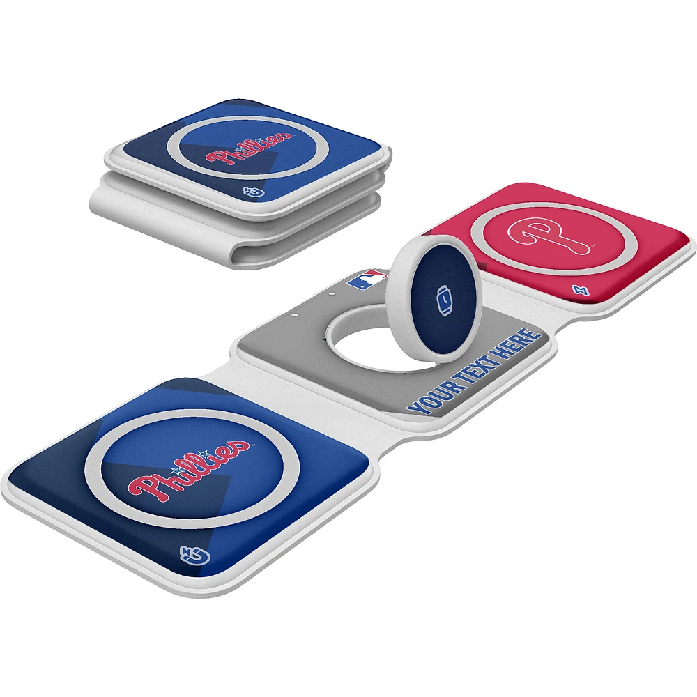 Keyscaper Philadelphia Phillies Personalized 3-in-1 Foldable Charger