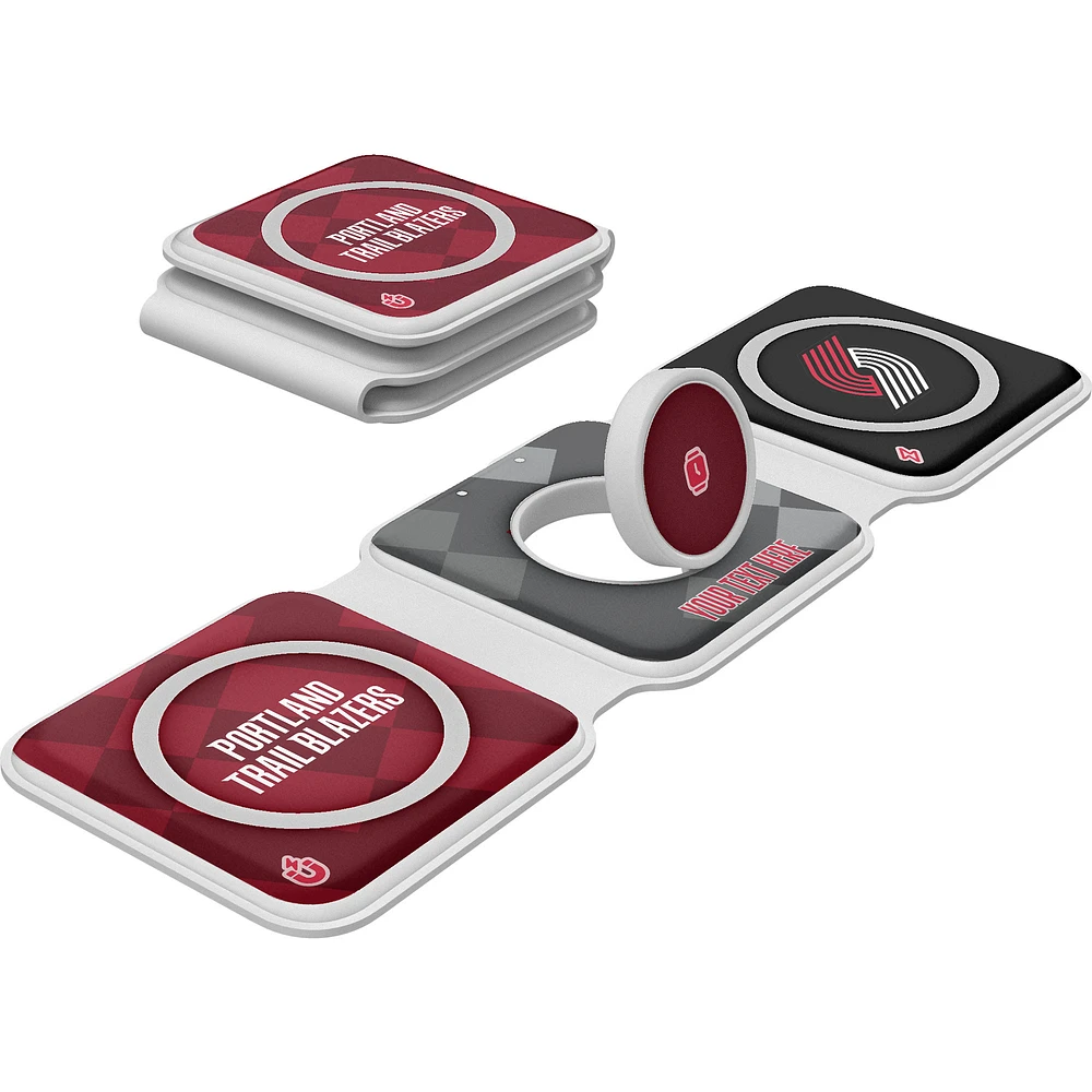 Keyscaper Portland Trail Blazers Personalized 3-in-1 Foldable Charger