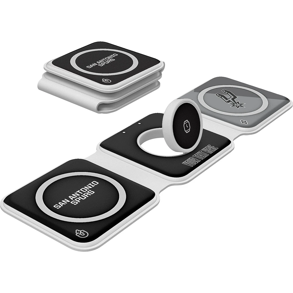Keyscaper San Antonio Spurs Personalized 3-in-1 Foldable Charger