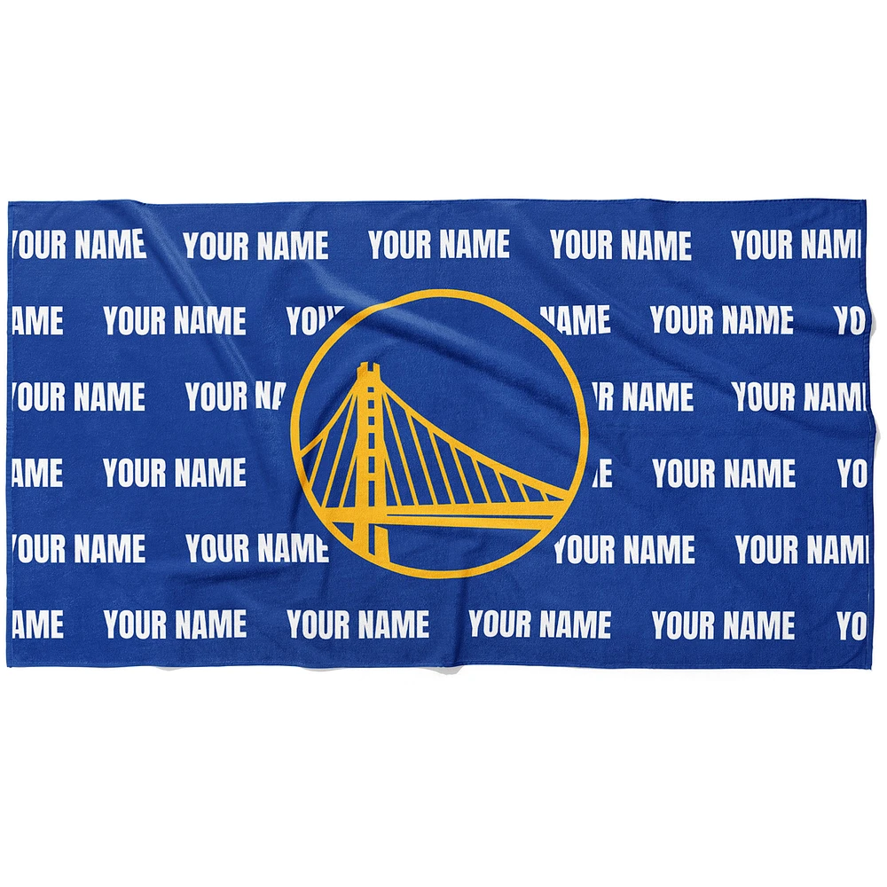 Chad & Jake Golden State Warriors 30" x 60" Personalized Horizontal Towel