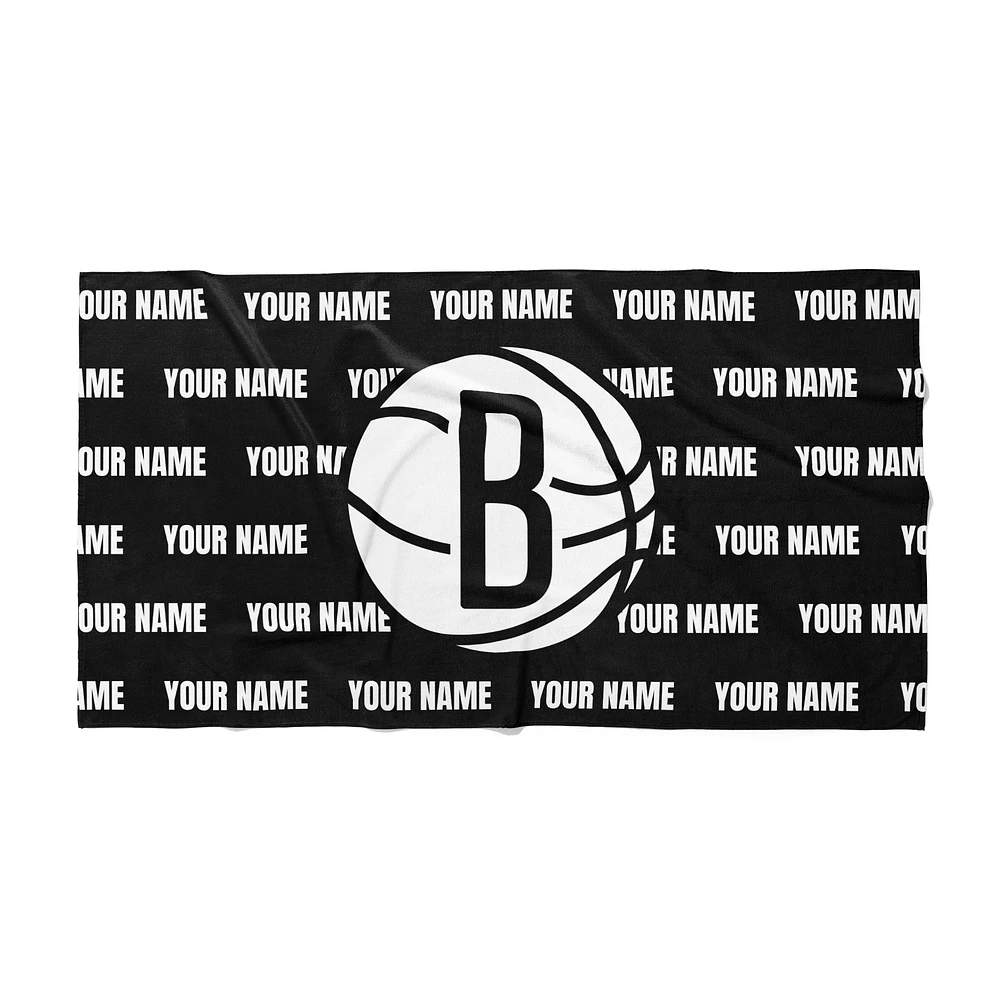 Chad & Jake Brooklyn Nets 30" x 60" Personalized Horizontal Towel