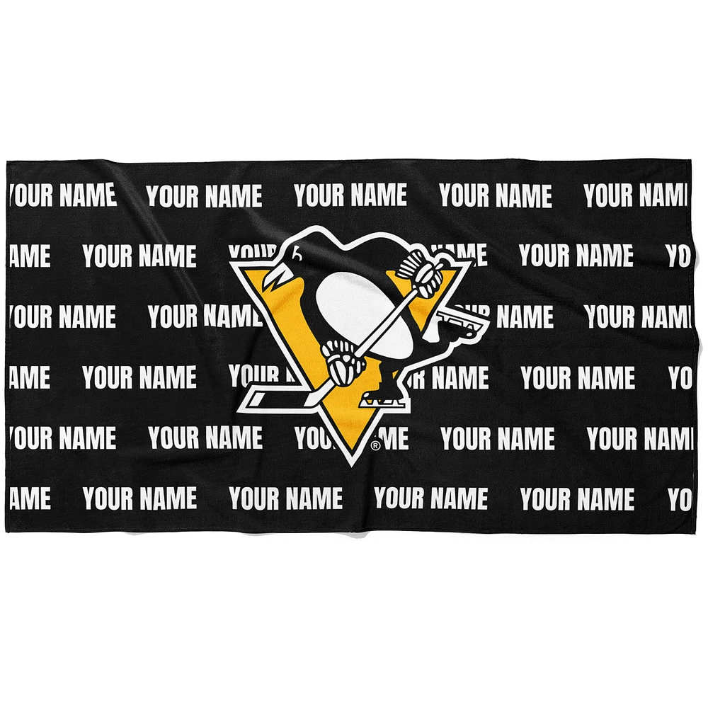 Chad & Jake Pittsburgh Penguins 30" x 60" Personalized Horizontal Towel