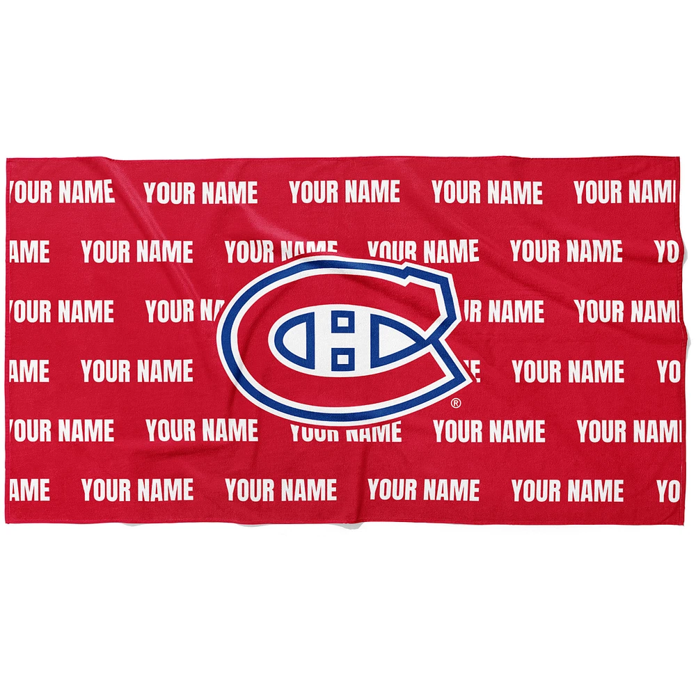 Chad & Jake Montreal Canadiens 30" x 60" Personalized Horizontal Towel