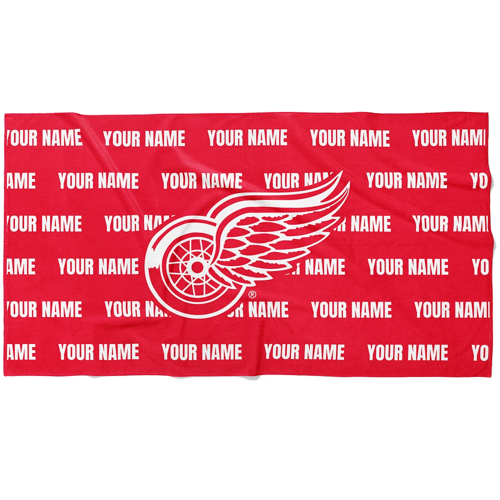 Chad & Jake Detroit Red Wings 30" x 60" Personalized Horizontal Towel