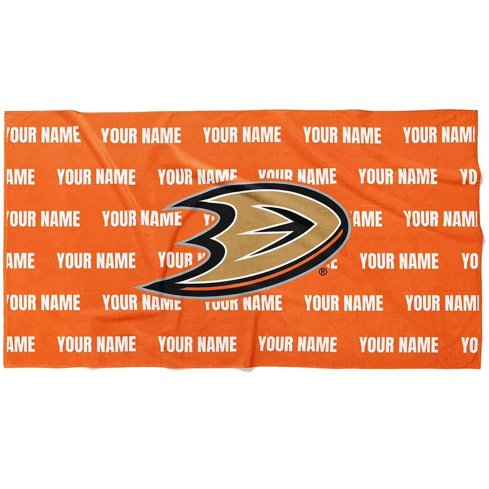 Chad & Jake Anaheim Ducks 30" x 60" Personalized Horizontal Towel